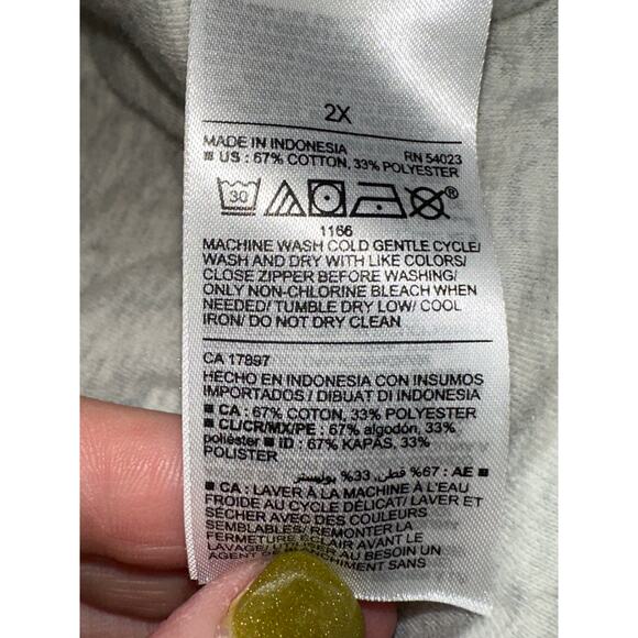 Old Navy Women’s Quilted Pullover Hoodie 1/4 Zip Oatmeal Heather 2X Comfy warm - Picture 4 of 8